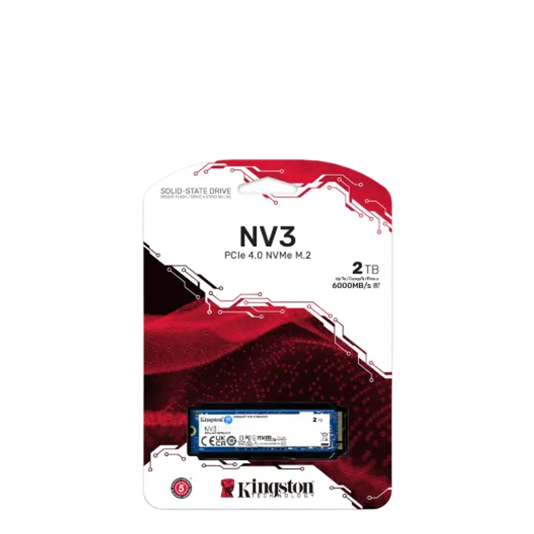 Unidad de Estado Sólido Kingston NV3 PCIe 4.0 NVMe – 500GB a 4TB 3