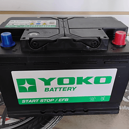 BATERIA YOKO 70 AMPERES, 12V ,EFB EC70-L3