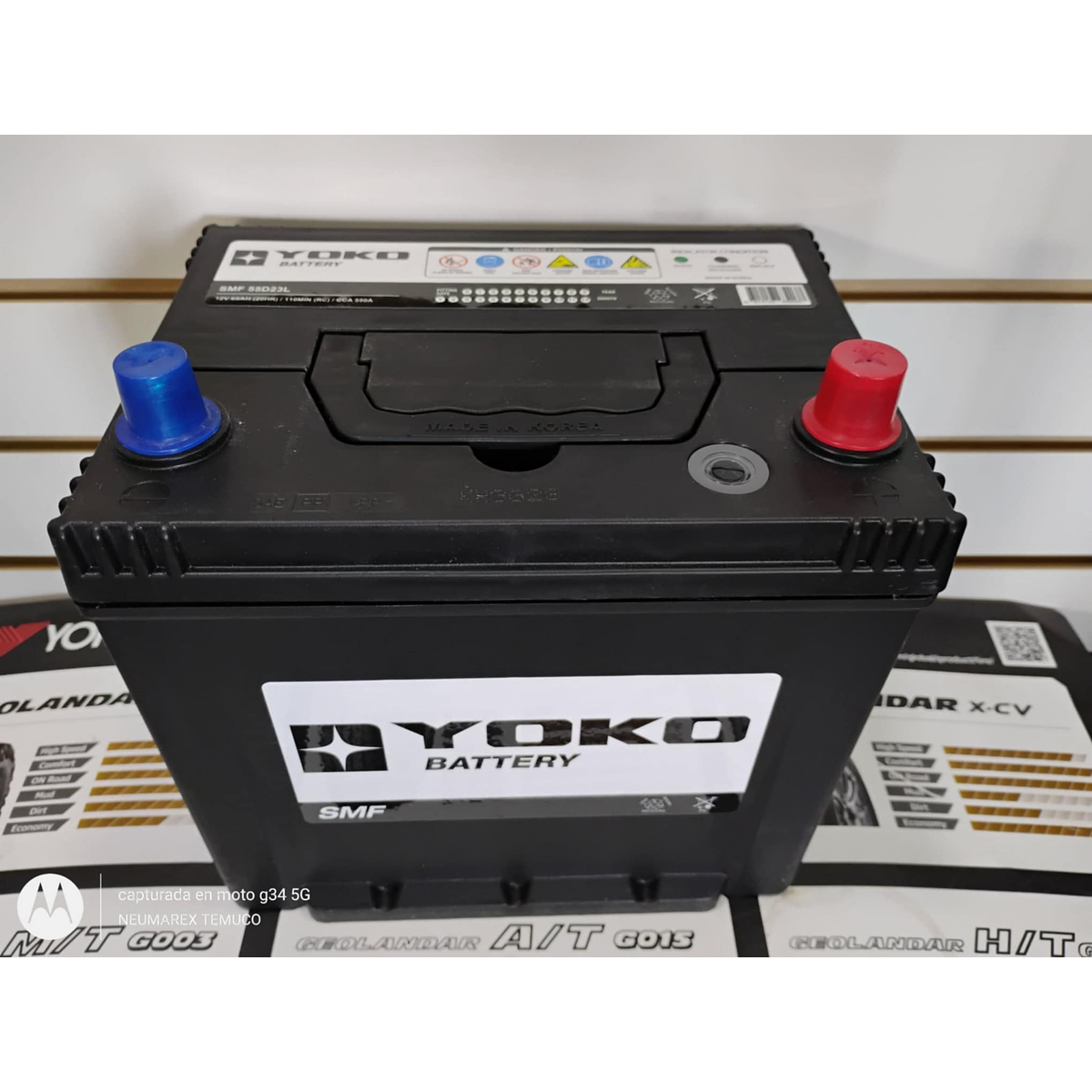 BATERIA YOKO 65 AMPERES, 12V ,SMF55D23L