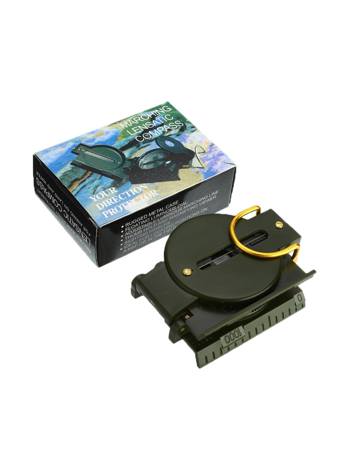 Brújula Táctica Lensática con Lente Plegable 6