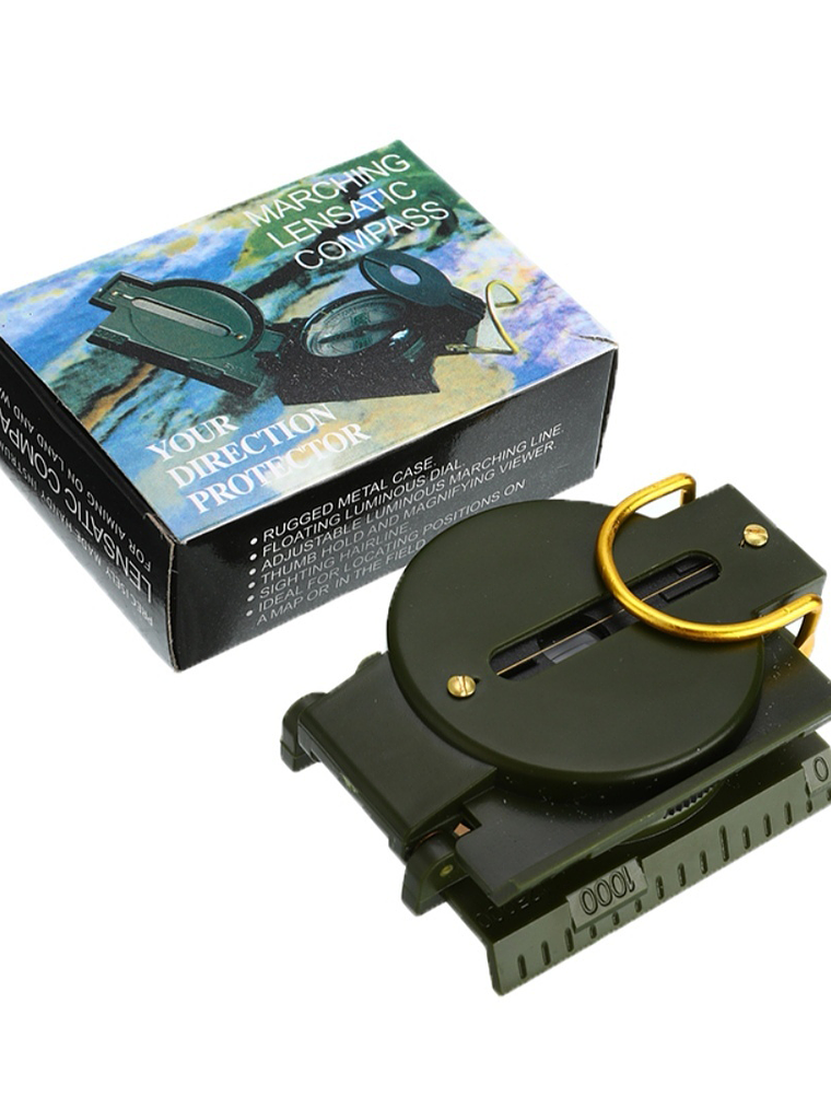 Brújula Táctica Lensática con Lente Plegable 6