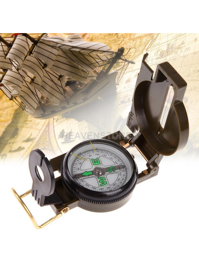 Brújula Táctica Lensática con Lente Plegable 8