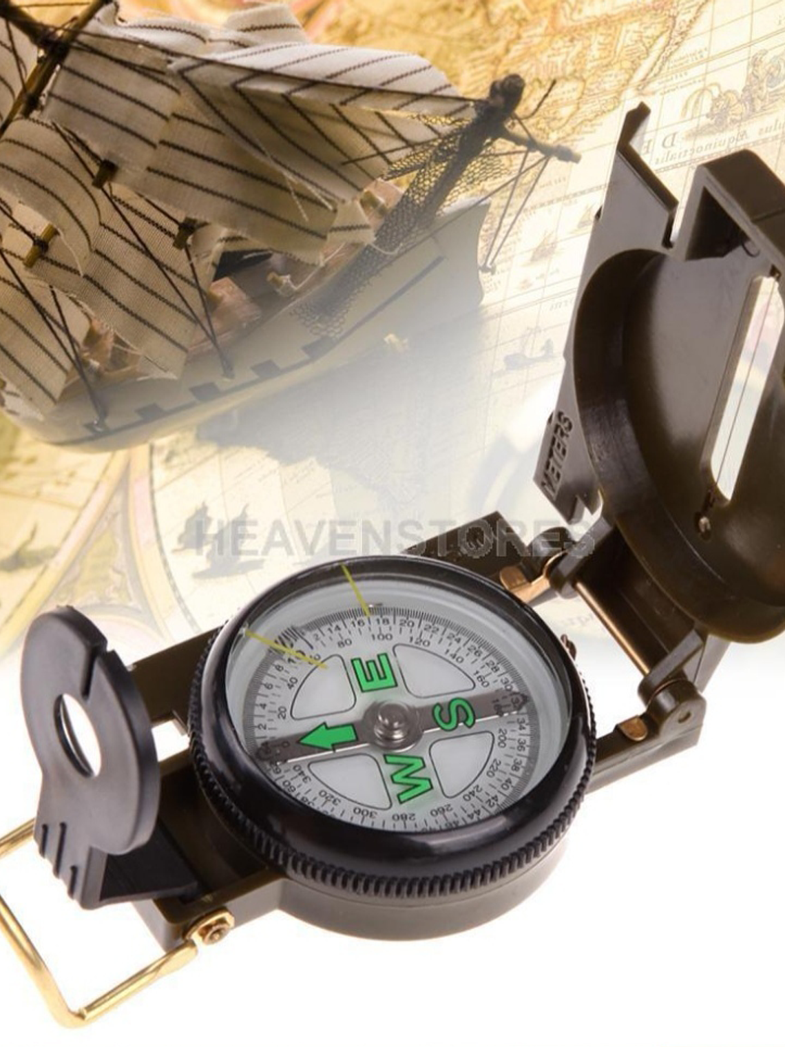 Brújula Táctica Lensática con Lente Plegable 8