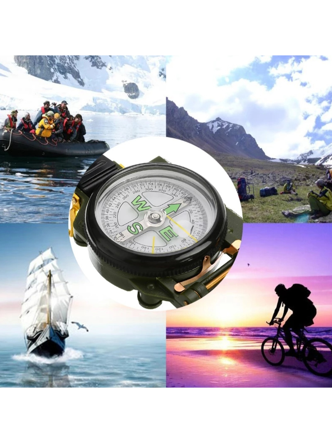 Brújula Táctica Lensática con Lente Plegable 9