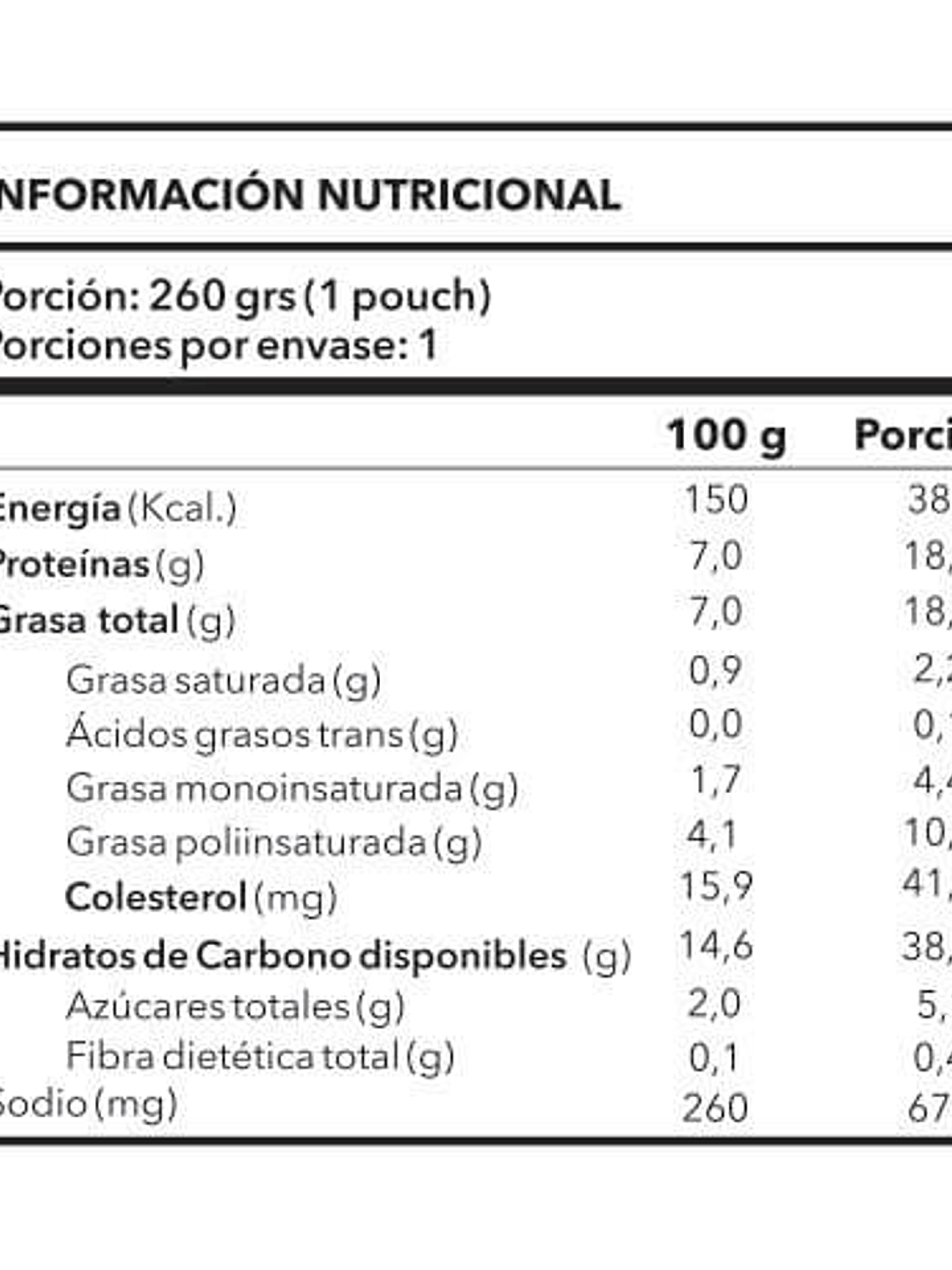 Pollo al curry con arroz 260 gramos 3