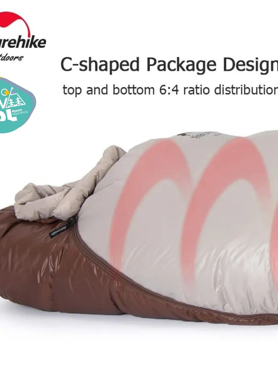 Saco de dormir pluma Naturehike SnowBird -7º 7