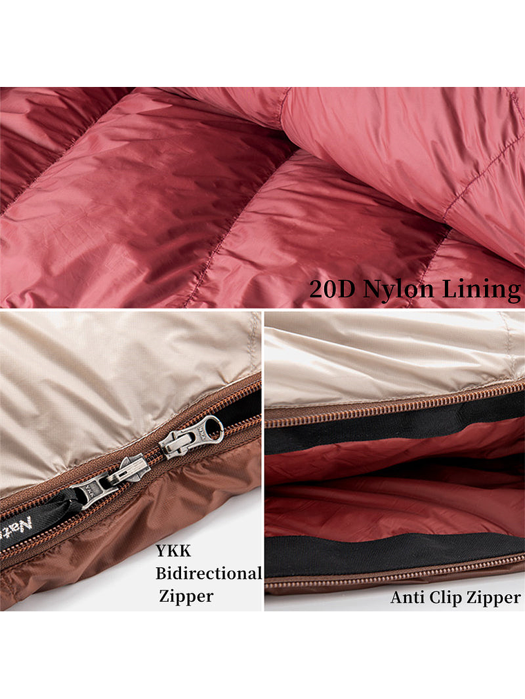 Saco de dormir pluma Naturehike SnowBird -7º 5