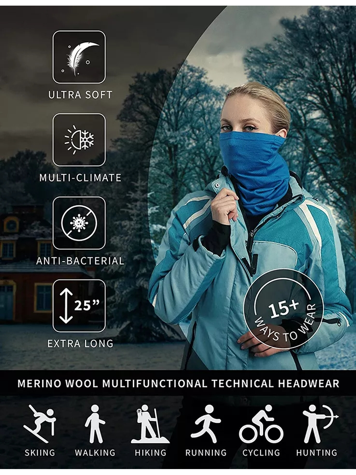 Neck Gaiter 55% Lana Merino  6