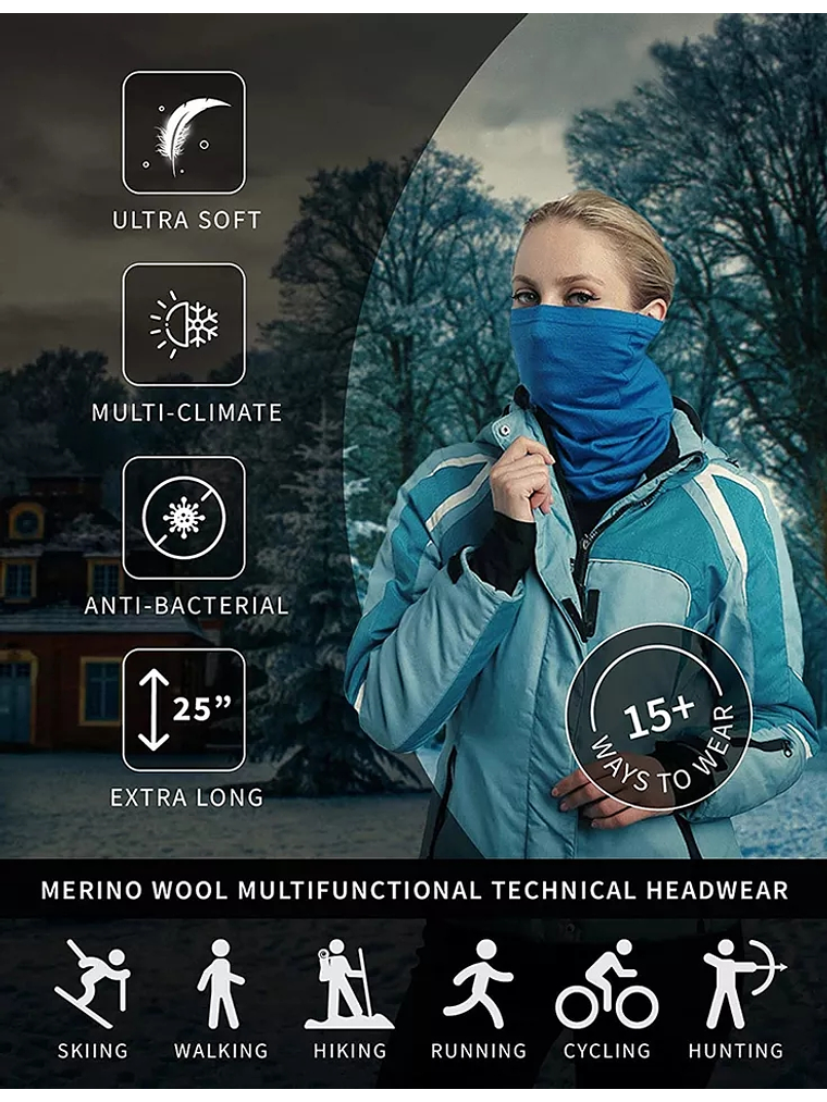 Neck Gaiter 55% Lana Merino  6