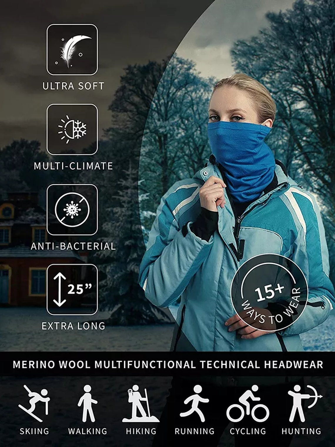 Neck Gaiter 55% Lana Merino  6