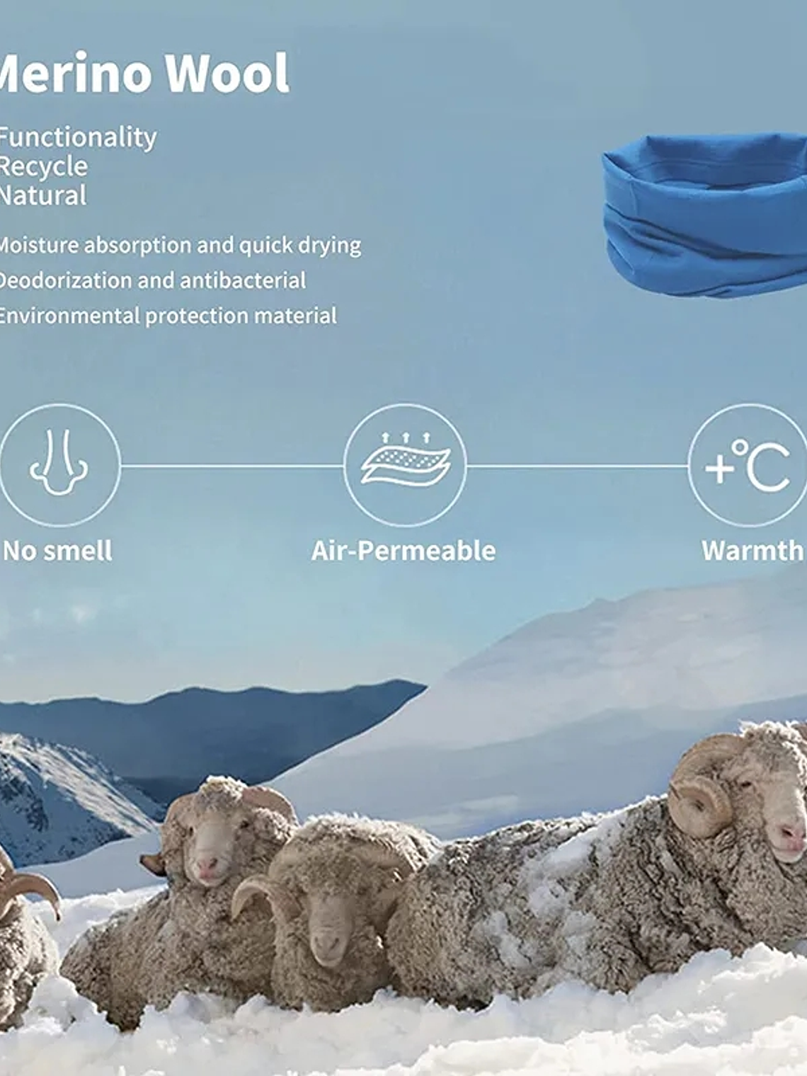 Neck Gaiter 55% Lana Merino  8