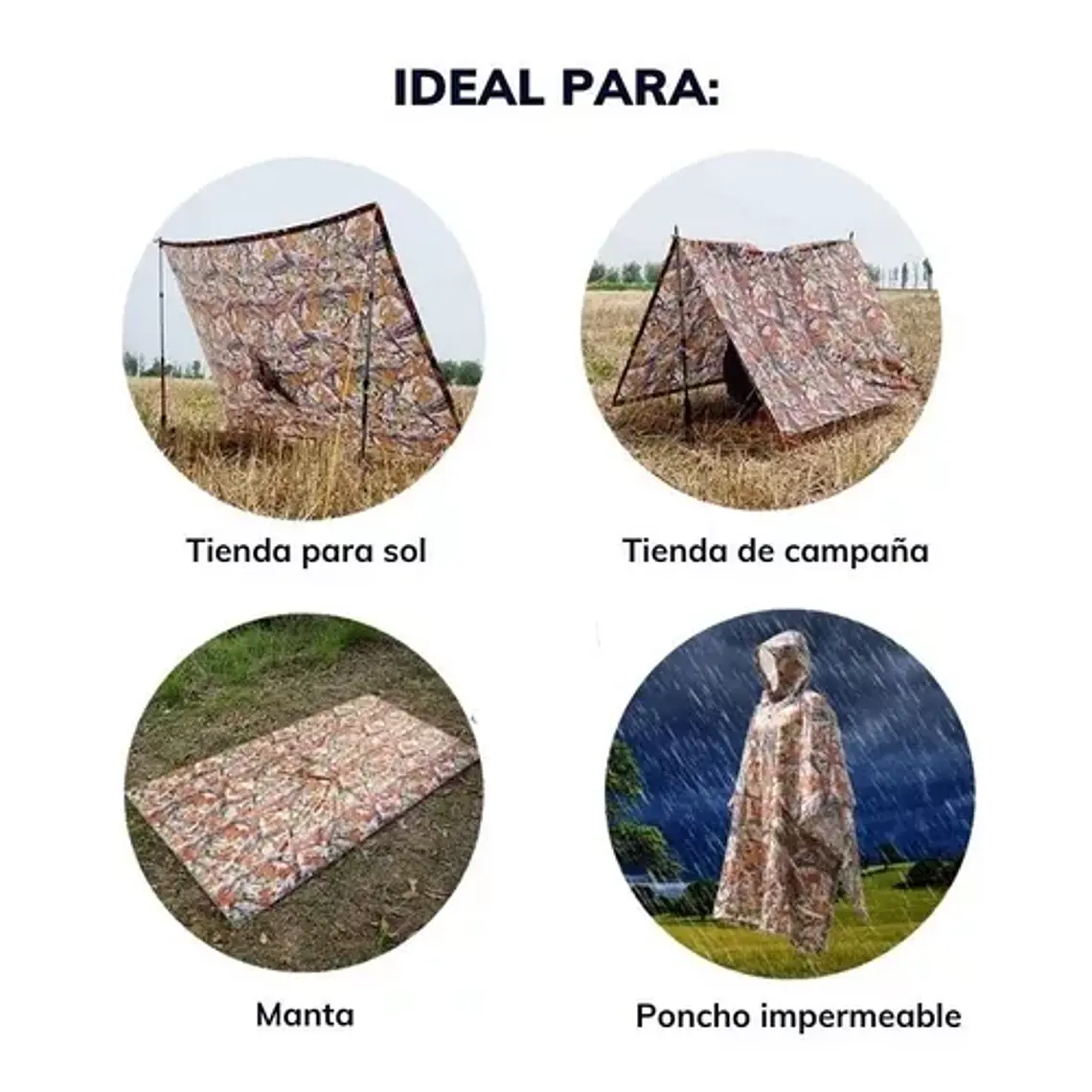 Poncho Impermeable Multifunción Ultra Resistente 3