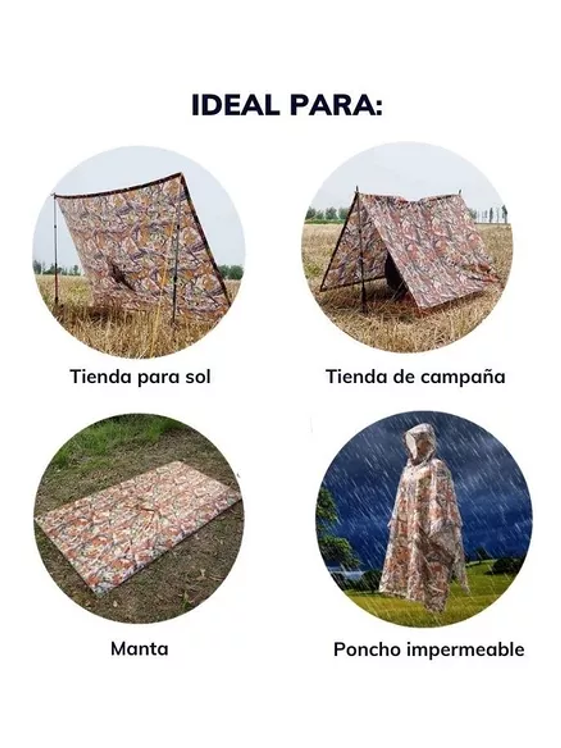 Poncho Impermeable Multifunción Ultra Resistente 3
