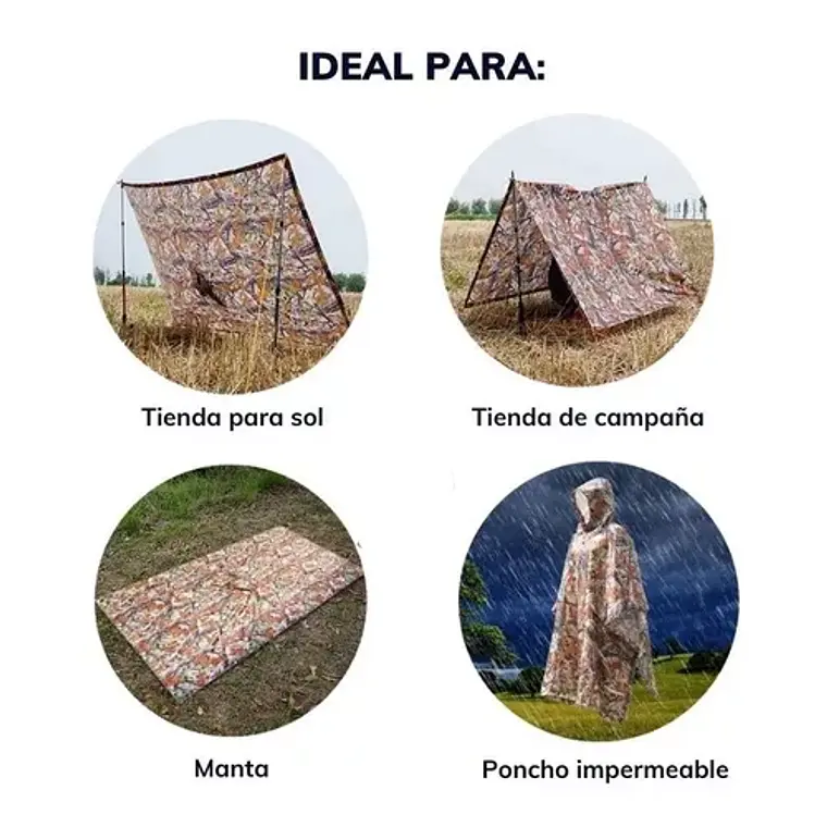 Poncho Impermeable Multifunción Ultra Resistente 3