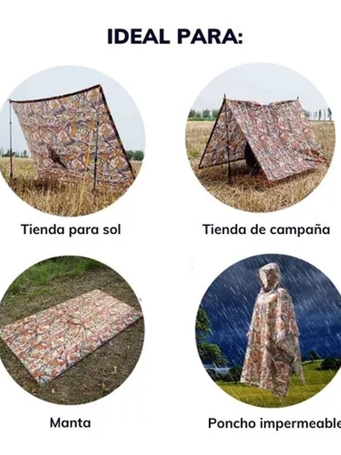 Poncho Impermeable Multifunción Ultra Resistente 3