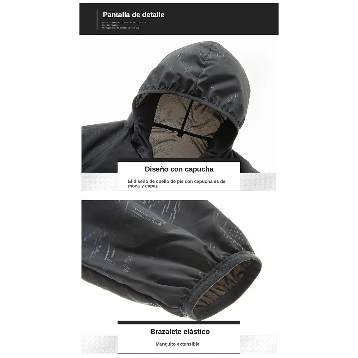 Chubasquera Unisex Ligera con Capucha | Protección para Lluvia y Viento 10