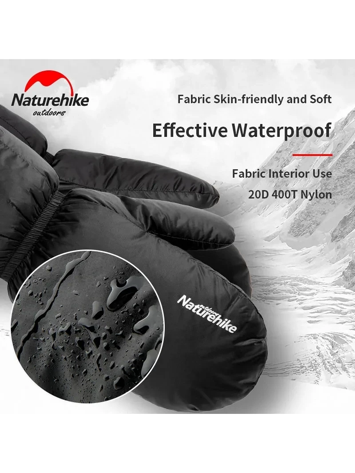 Guantes Mitones de pluma  2