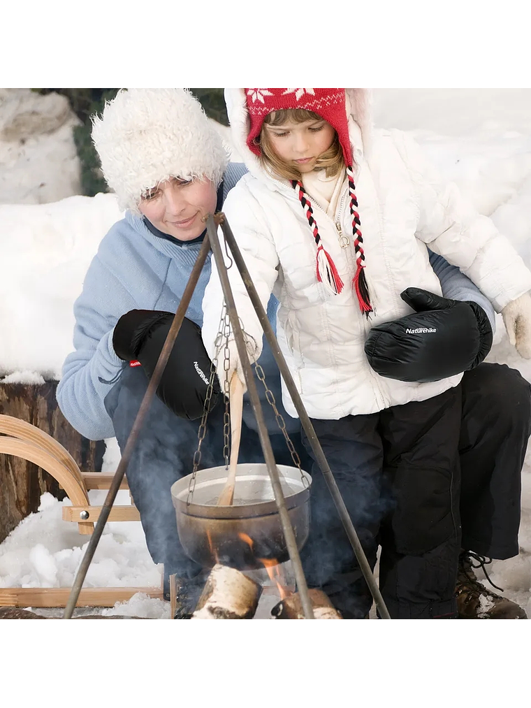 Guantes Mitones de pluma  4