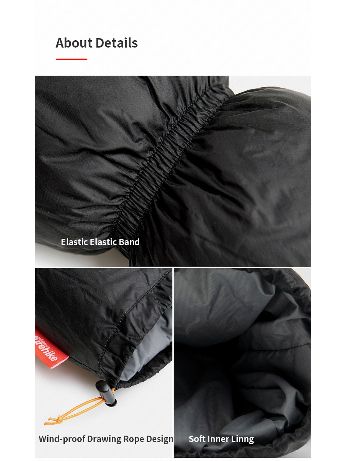 Guantes Mitones de pluma  6