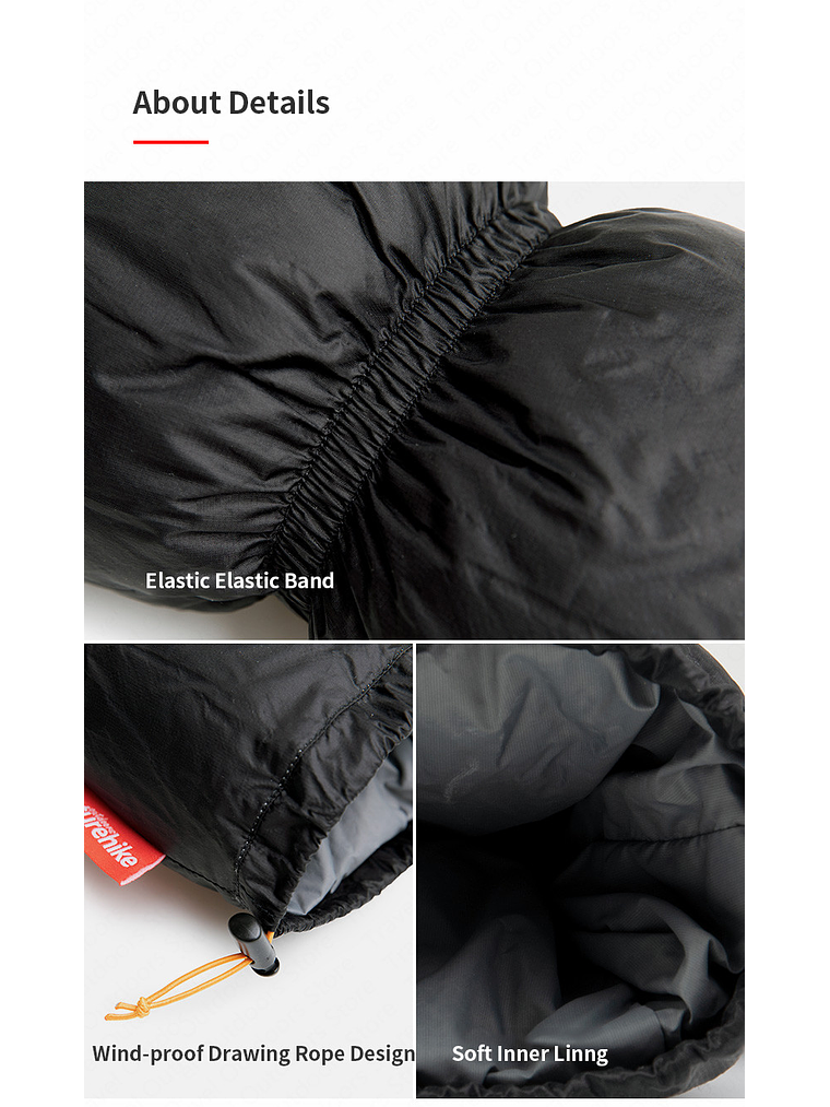 Guantes Mitones de pluma  6