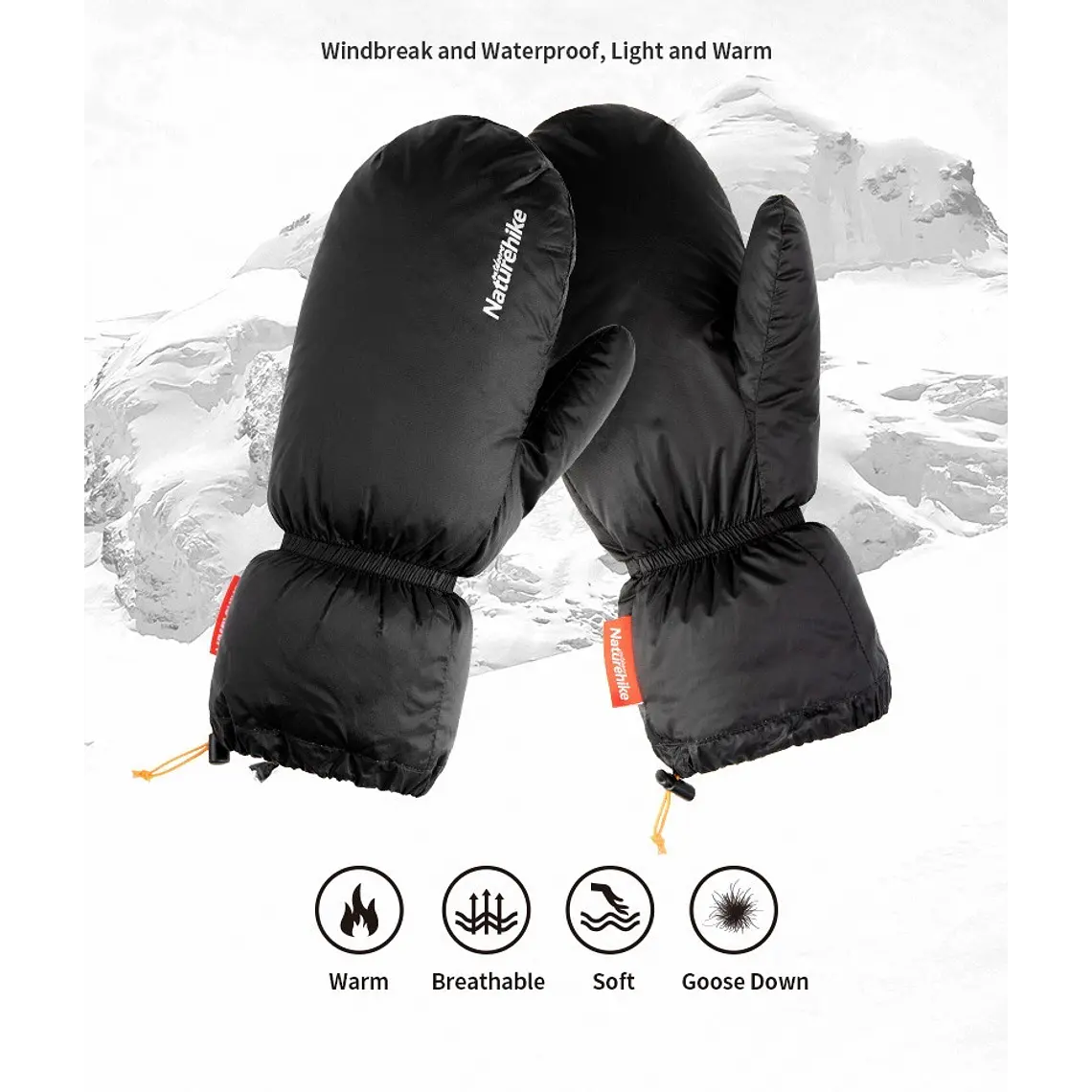 Guantes Mitones de pluma  7