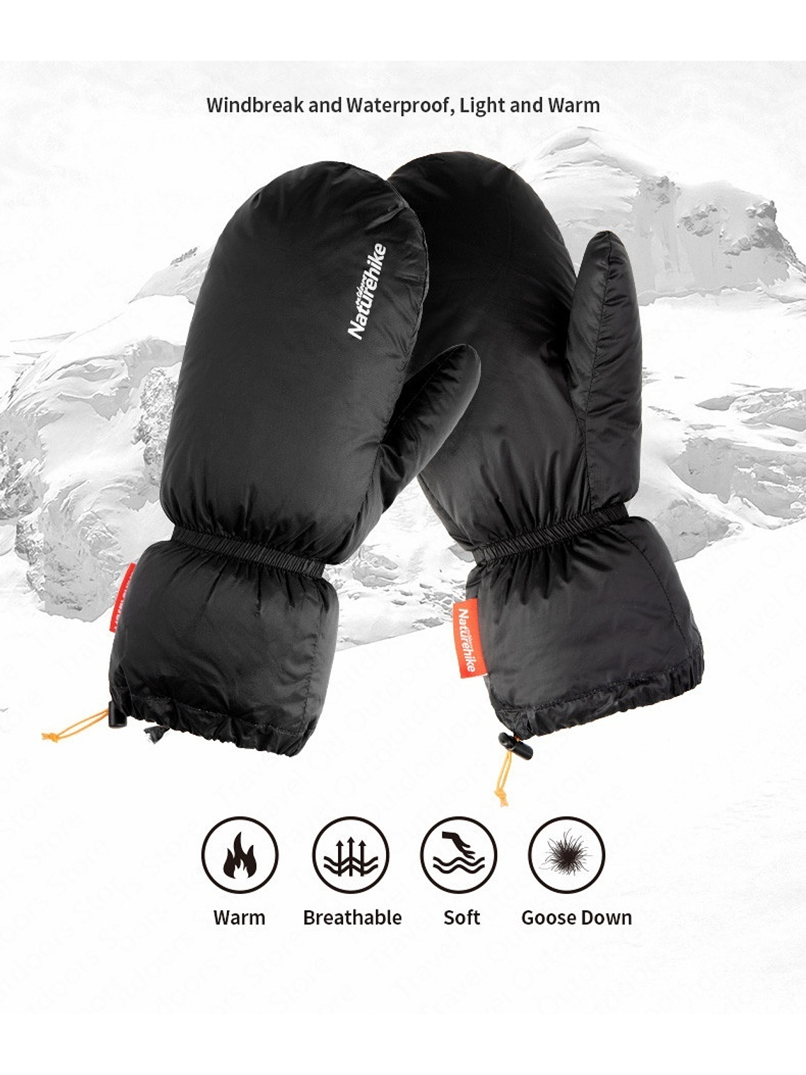 Guantes Mitones de pluma  7