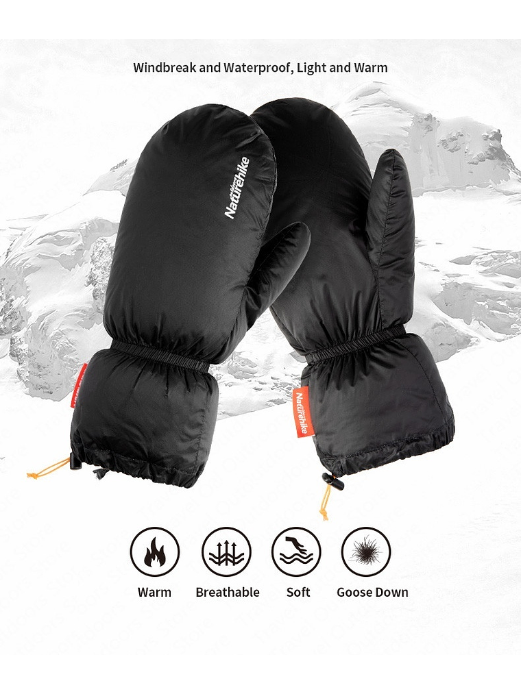 Guantes Mitones de pluma  7