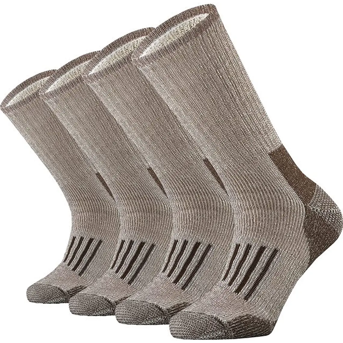 Pack 4 Pares Calcetines Unisex 80% Lana merino Brown Talla L 1