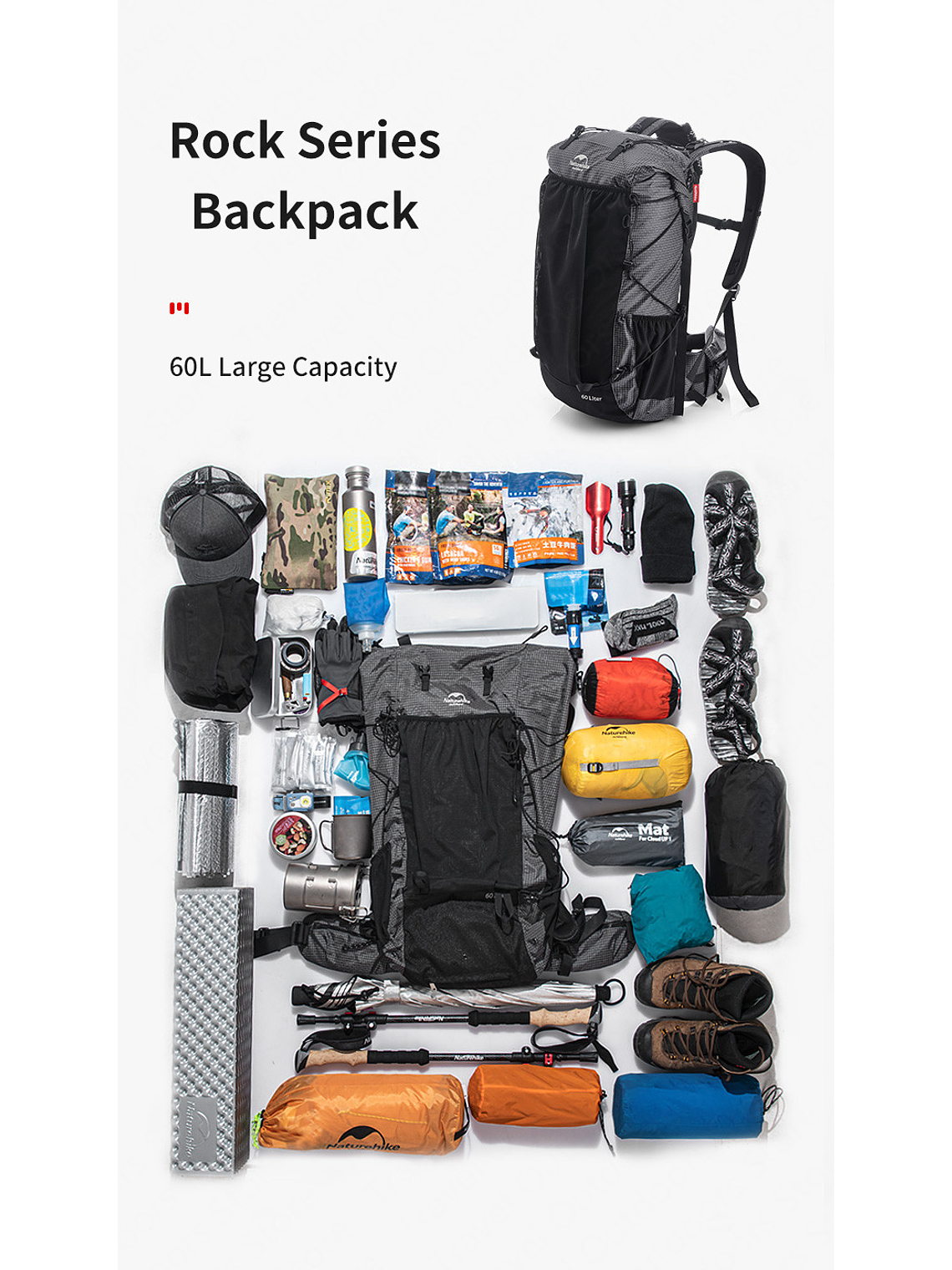 Mochila Naturehike 60+5 11