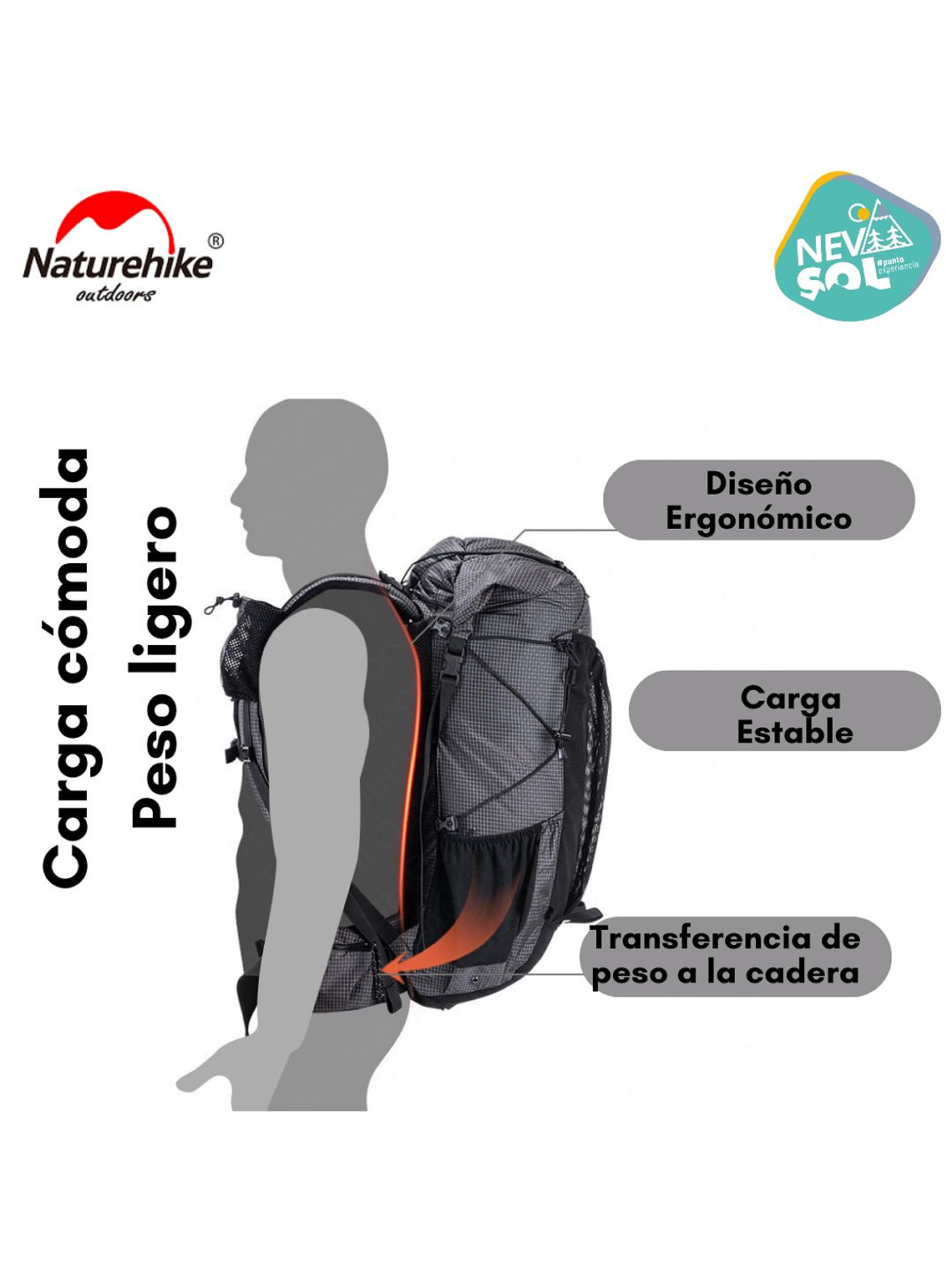 Mochila Naturehike 60+5 6