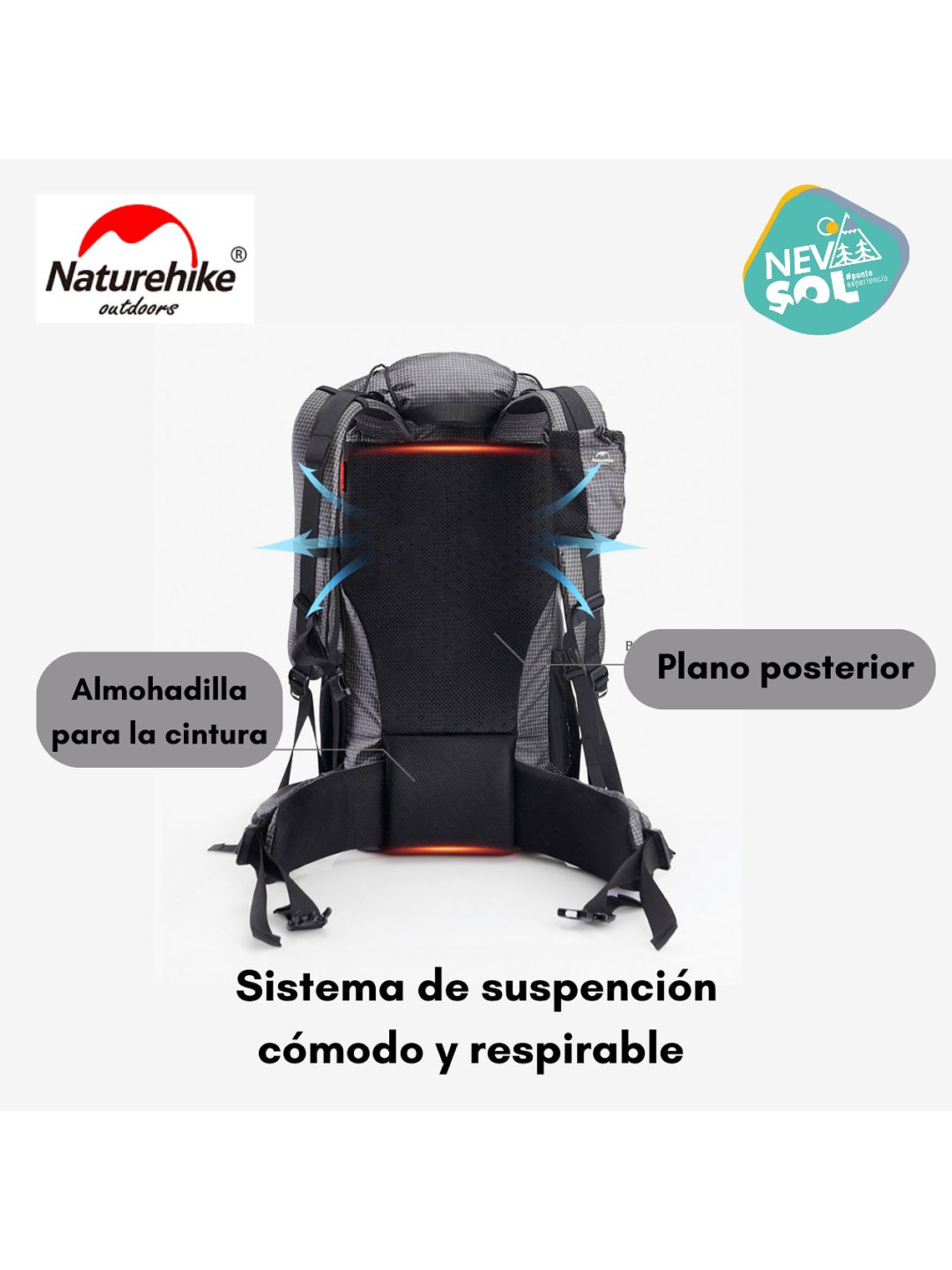 Mochila Naturehike 60+5 8