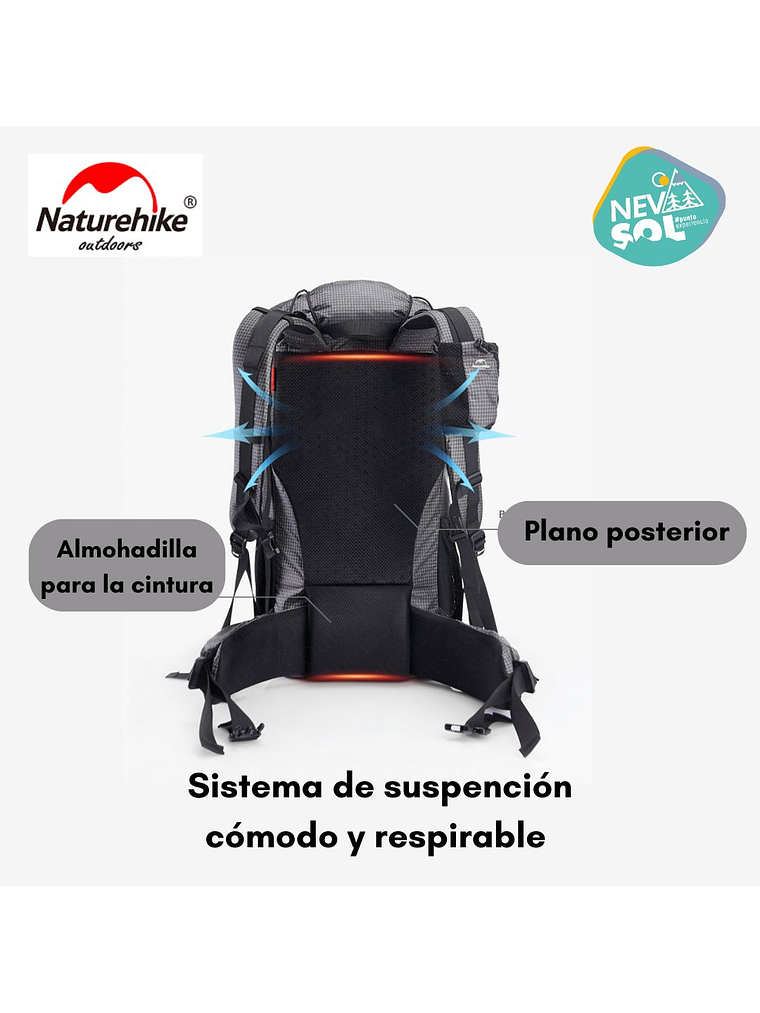 Mochila Naturehike 60+5 8