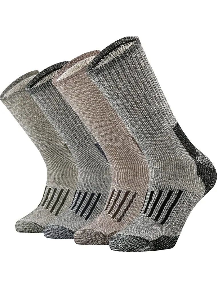 Pack 4 Pares Calcetines 80% Unisex Lana merino  Variedad Colores 1