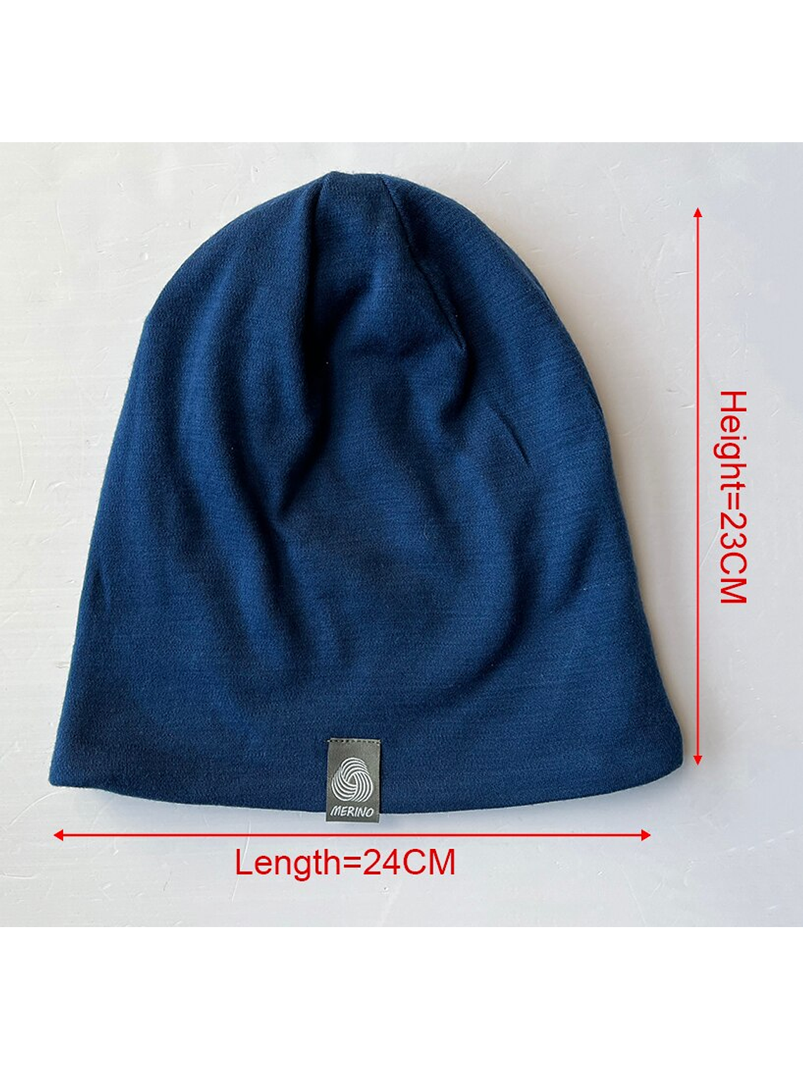 Gorro 100 % lana merino 230 g Unisex Black 4