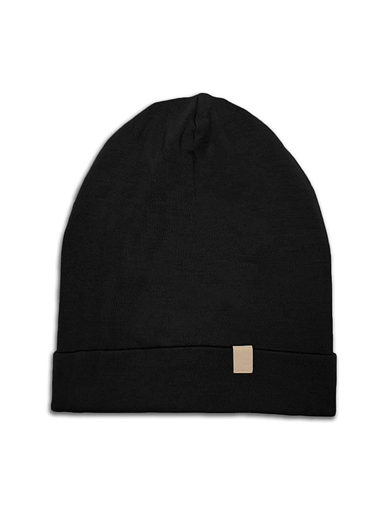 Gorro 100 % lana merino 230 g Unisex Black 2