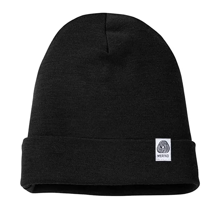 Gorro 100 % lana merino 400 g Unisex Black 1
