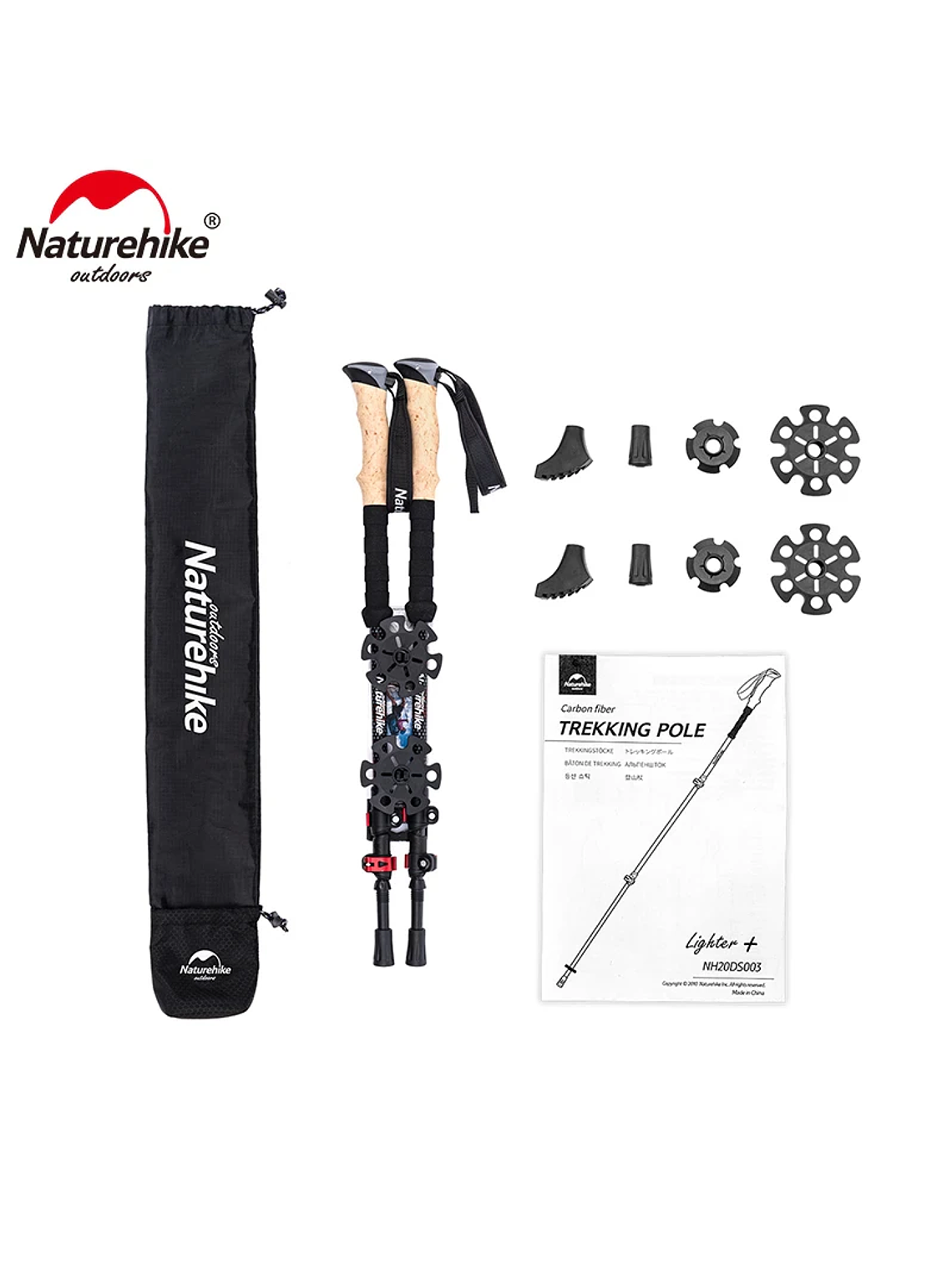 Bastones de Trekking Carbono 3K con Accesorios 1