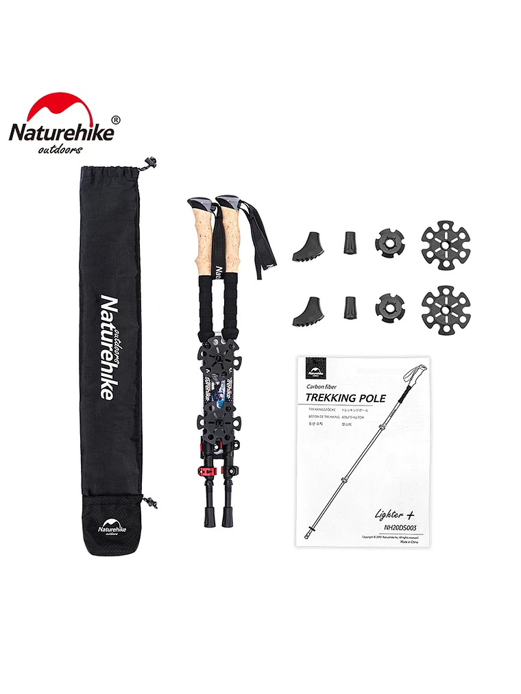 Bastones de Trekking Carbono 3K con Accesorios 1