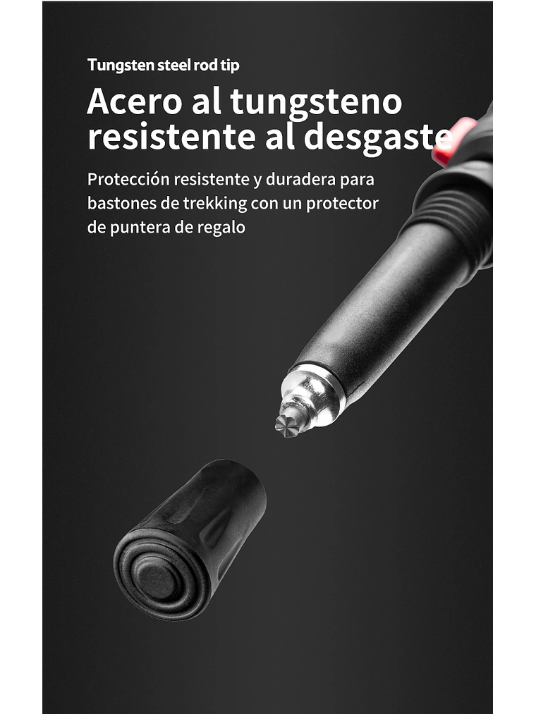 Bastones de Trekking Carbono 3K con Accesorios 9