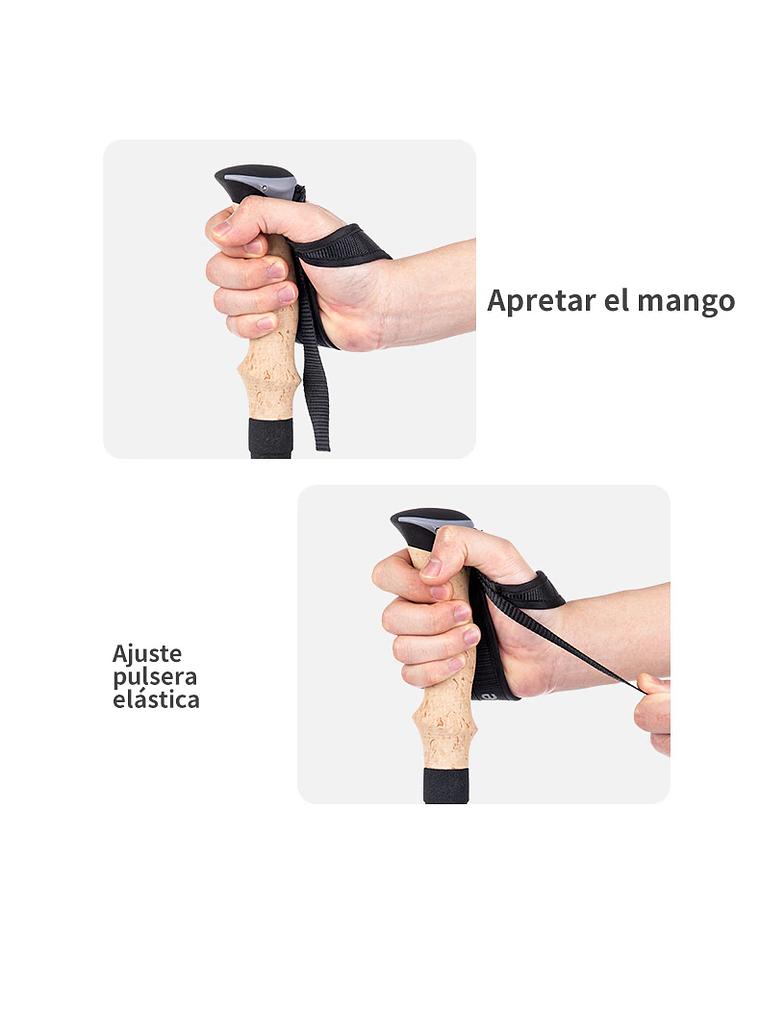 Bastones de Trekking Carbono 3K con Accesorios 10