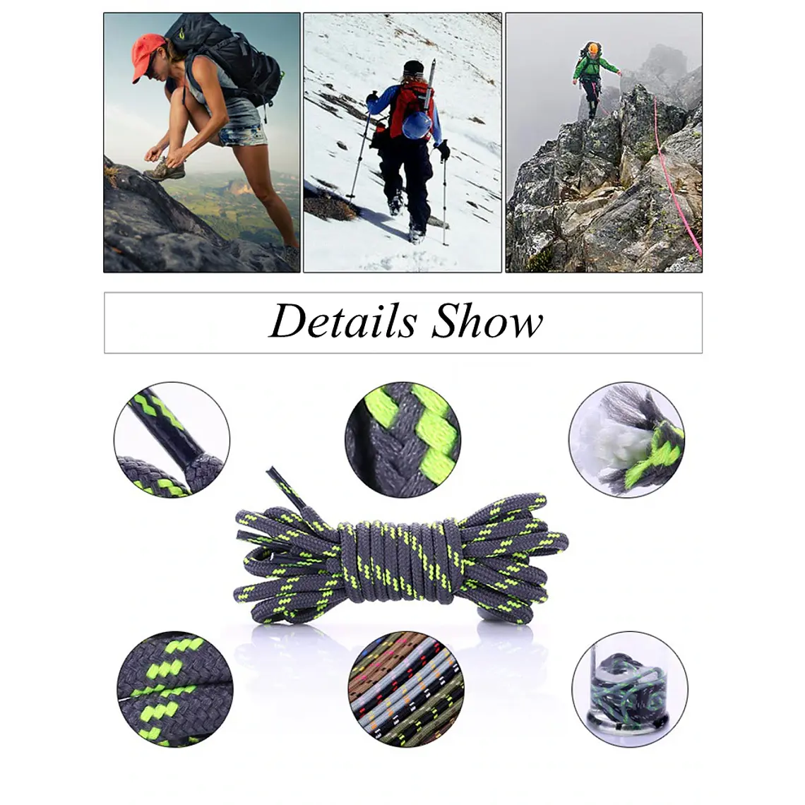 Cordones Redondos 140 cm Zapato Trekking 13