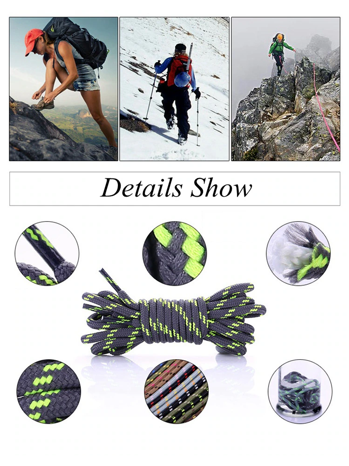 Cordones Redondos 140 cm Zapato Trekking 13