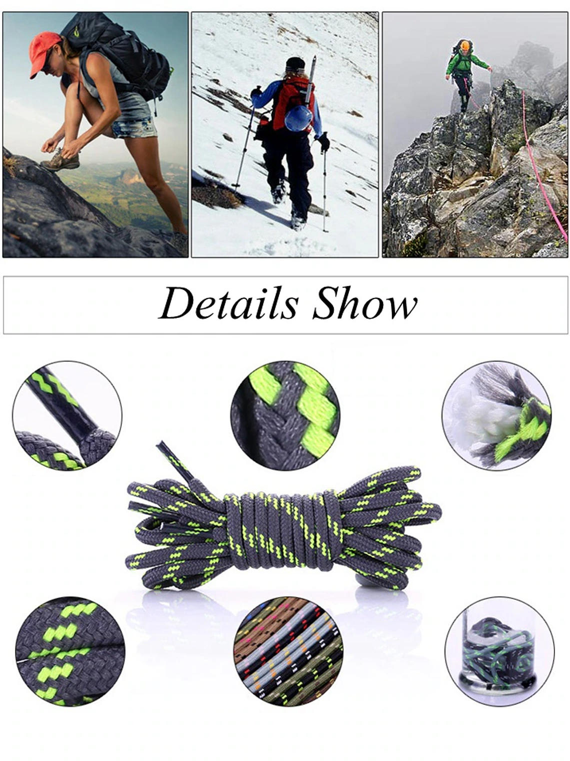 Cordones Redondos 140 cm Zapato Trekking 13