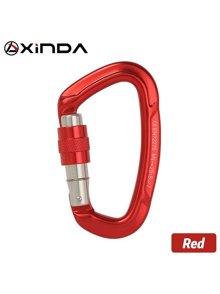 Mosquetón D Seguro Rosca Xinda 9