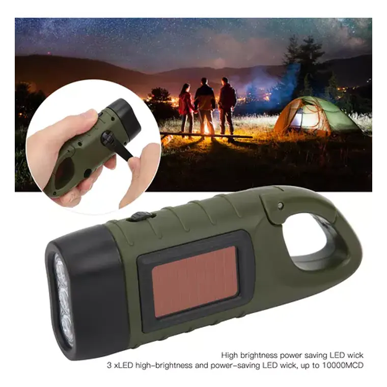 Linterna Dinamo y Solar Black 3