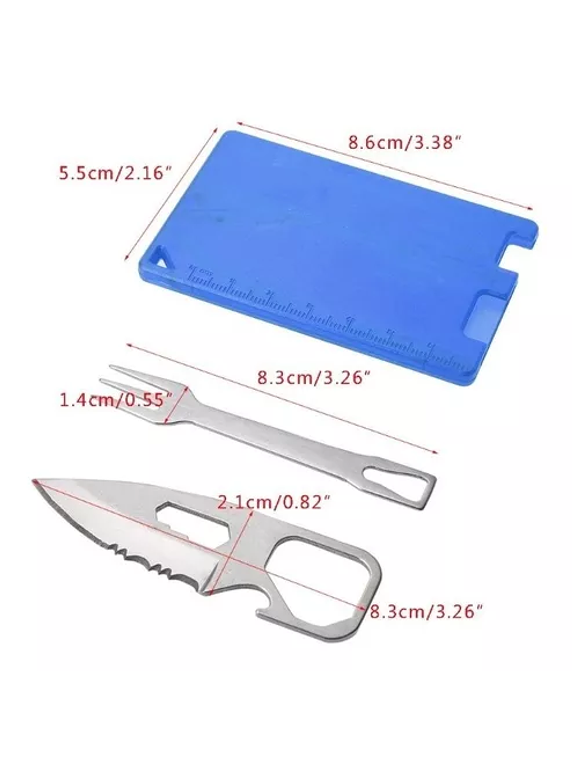 Tarjeta Sobrevivencia/ Set cuchillo y tenedor 2