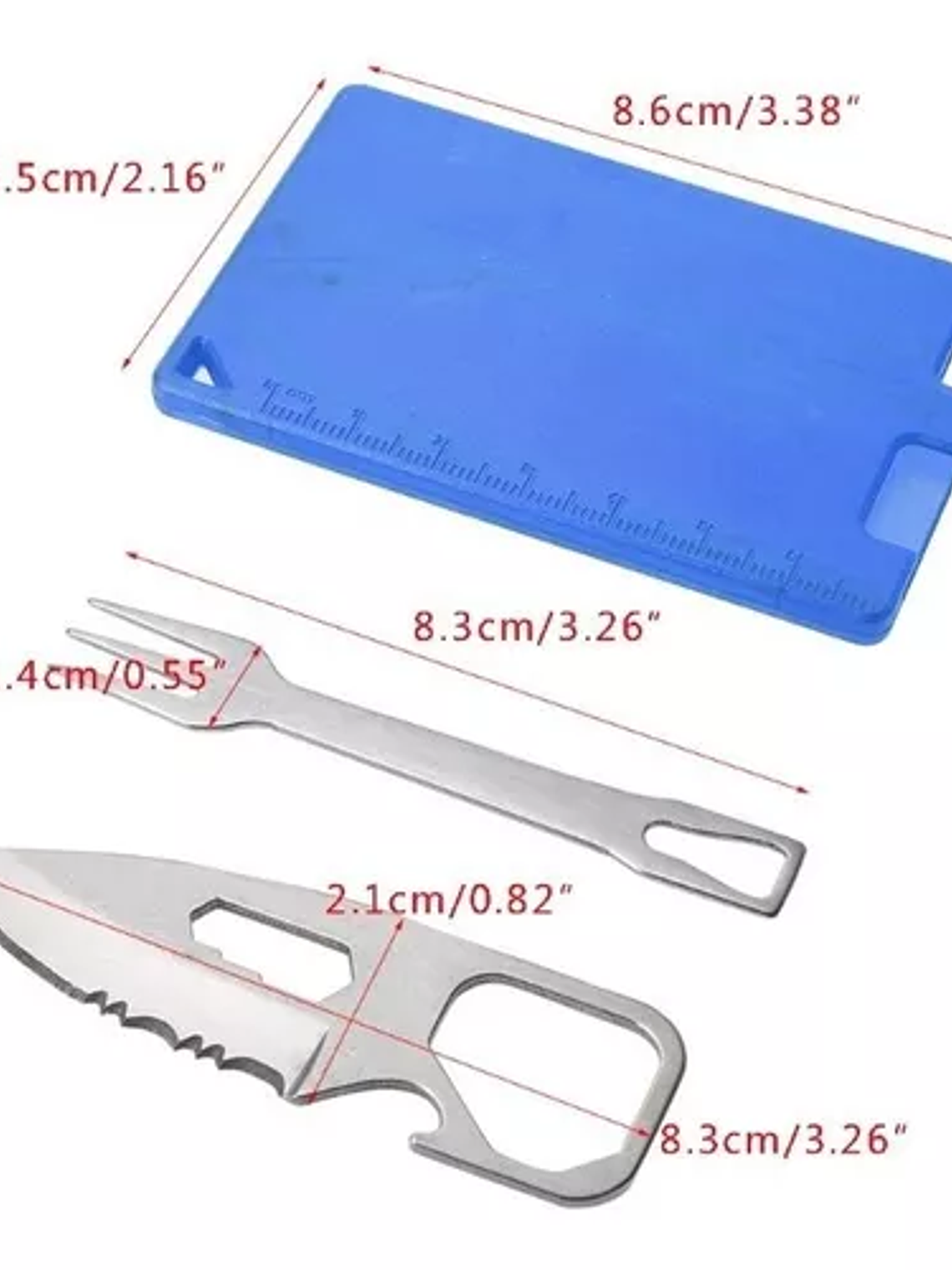 Tarjeta Sobrevivencia/ Set cuchillo y tenedor 2