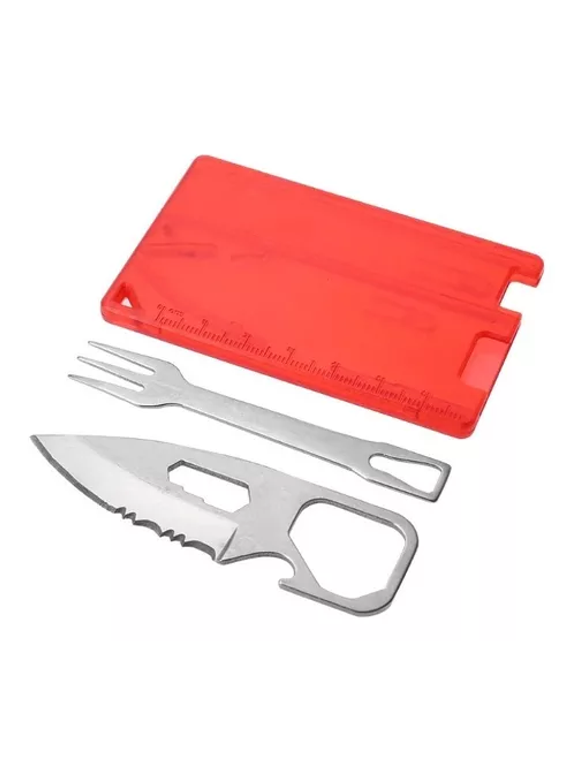 Tarjeta Sobrevivencia/ Set cuchillo y tenedor 3