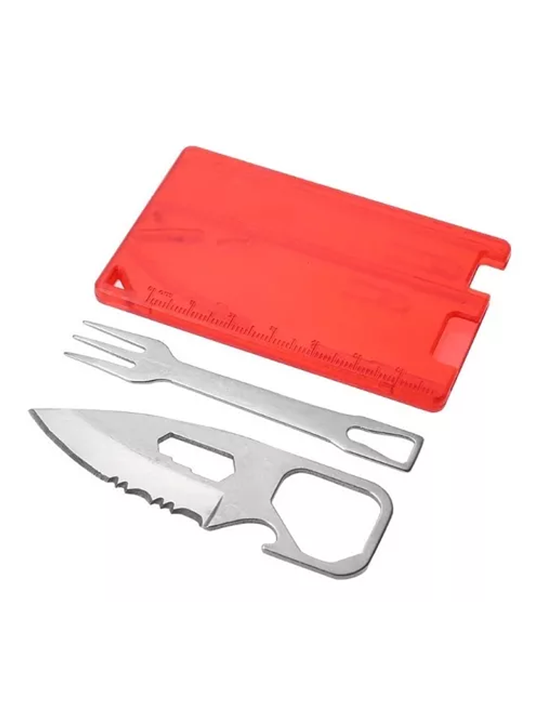 Tarjeta Sobrevivencia/ Set cuchillo y tenedor 3