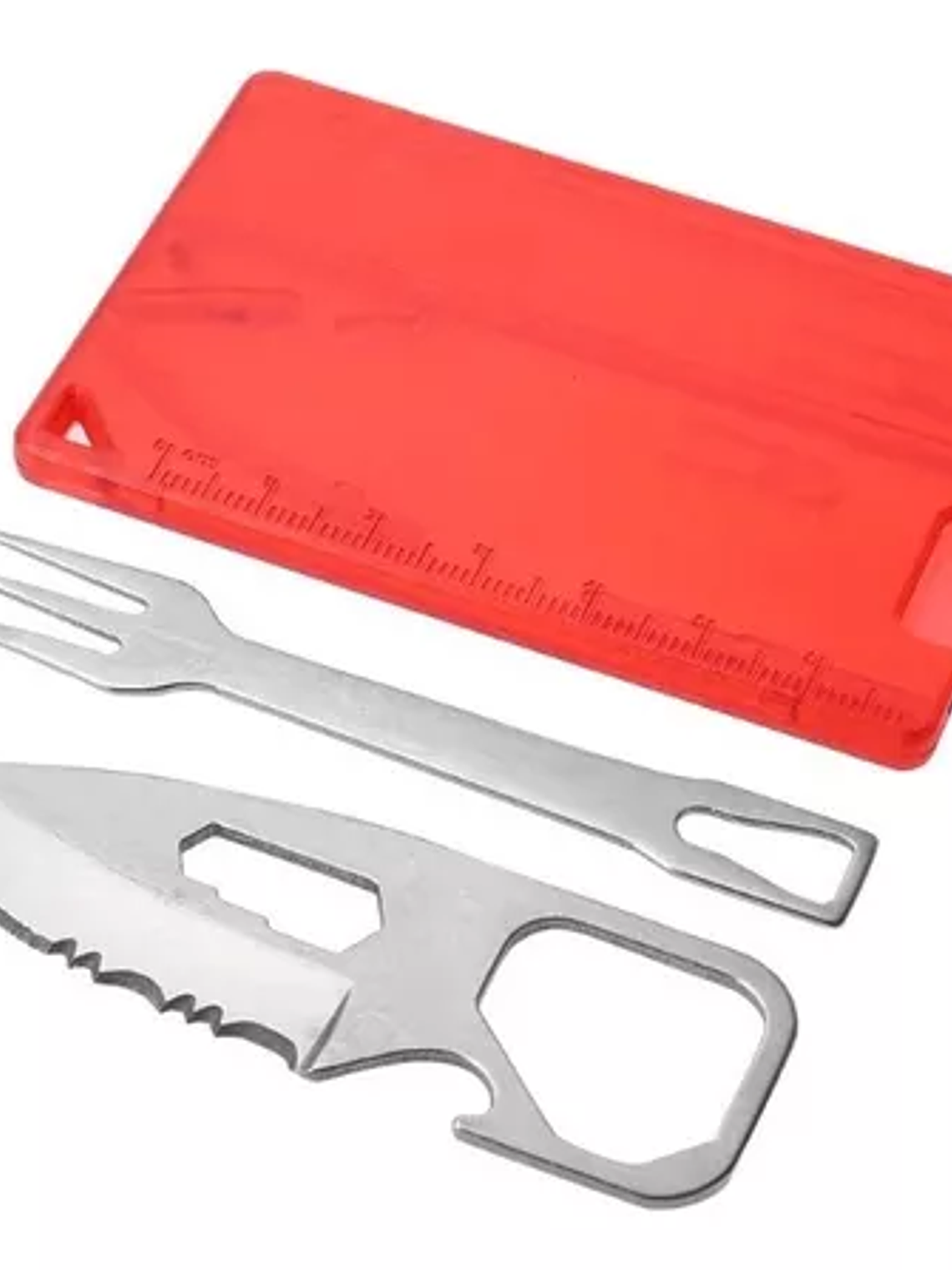 Tarjeta Sobrevivencia/ Set cuchillo y tenedor 3